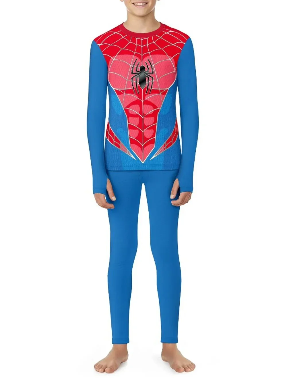 NEW Climateright By Cuddl Duds Spider-Man Boys Thermal Set M (8-10)